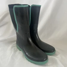Ranger Women’s 11 Rain Boots black Green READ