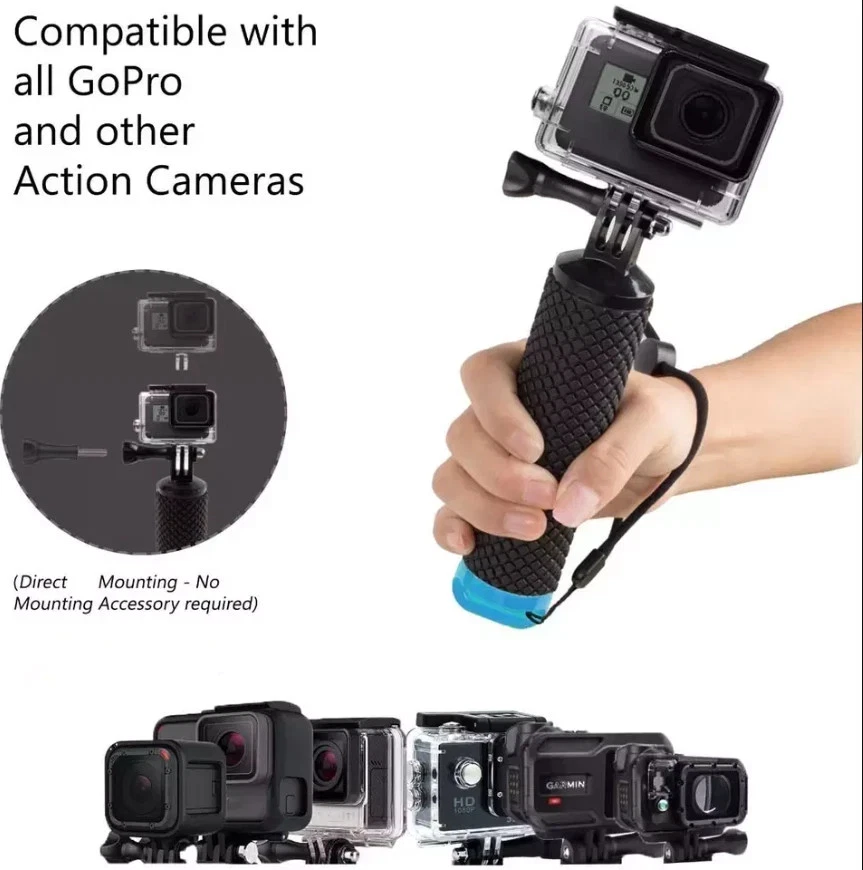 Floating Hand Grip Handler Pro Selfie Stick Waterproof For GoPro HERO 13/12/11/9 - Image 3 of 4