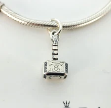 Authentic PANDORA Marvel The Avengers Thors Hammer Dangle 790483C01 Charm