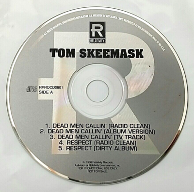 CD) Tom Skeemask ‎– Dead Men Callin' / Respect, Promo, RPROCD0801