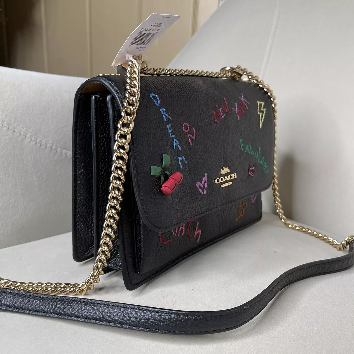 Coach outlet embroidered bag