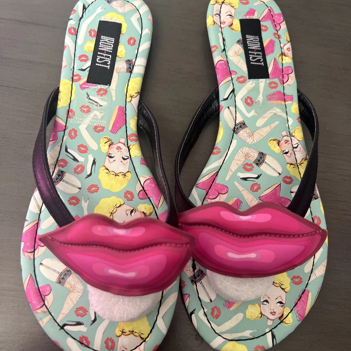 Iron Fist Doll Parts Flip Flop Sandal Sz 5