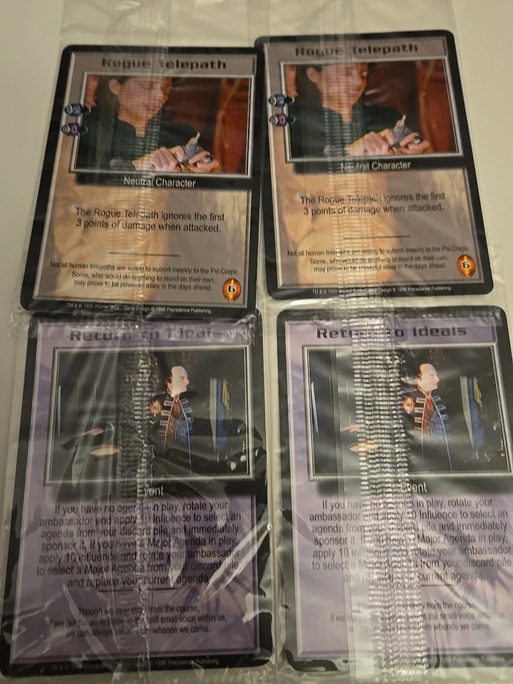 1999 BABYLON 5 COLLECTIBLE CARD GAME LOT 5 CARDS SEALED - Image 2 of 4