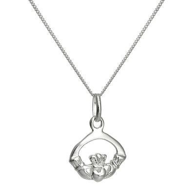 Sterlingsilber Claddagh Halskette 14 - 32 Zoll Irish Love