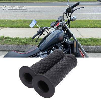 Pair 7/8'' 22mm Hand Grips Handle Bar Rubber Gel For Honda Magna Rebel CB 250 500