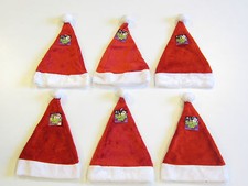 6 NEW PLUSH ADULT SANTA CLAUS HATS RED CHRISTMAS COSTUME ACCESSORY HAT
