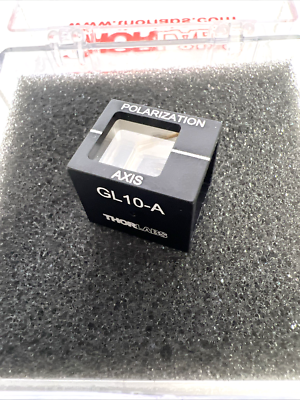 Polariseur Laser Thorlabs GL10-A – 10 Mm CA – Ouvert Mais Neuf, État Impeccable