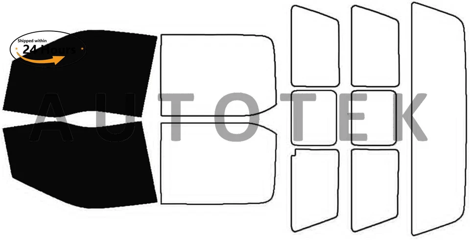 Película precortada de tinte de ventana ventanas delanteras de dos puertas cualquier tono de tinte para todos los Ford F250 Foto 2 de 4