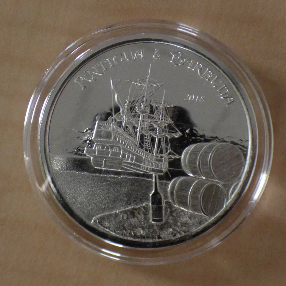 Eastern Caribbean 2$ Rum Runner 2018 silver 99.9% 1 oz Antigua Barbuda (argent) - Photo 1/4