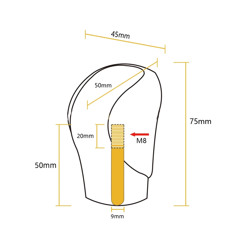 Black Gear Shift Knob For Lexus GS GS350 GX460 IS300 NX300 RC RX350 IS250 - Image 2 of 4