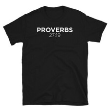 Proverbs 27:19 Bible Verse Christian Inspirational Short-Sleeve Unisex T-Shirt