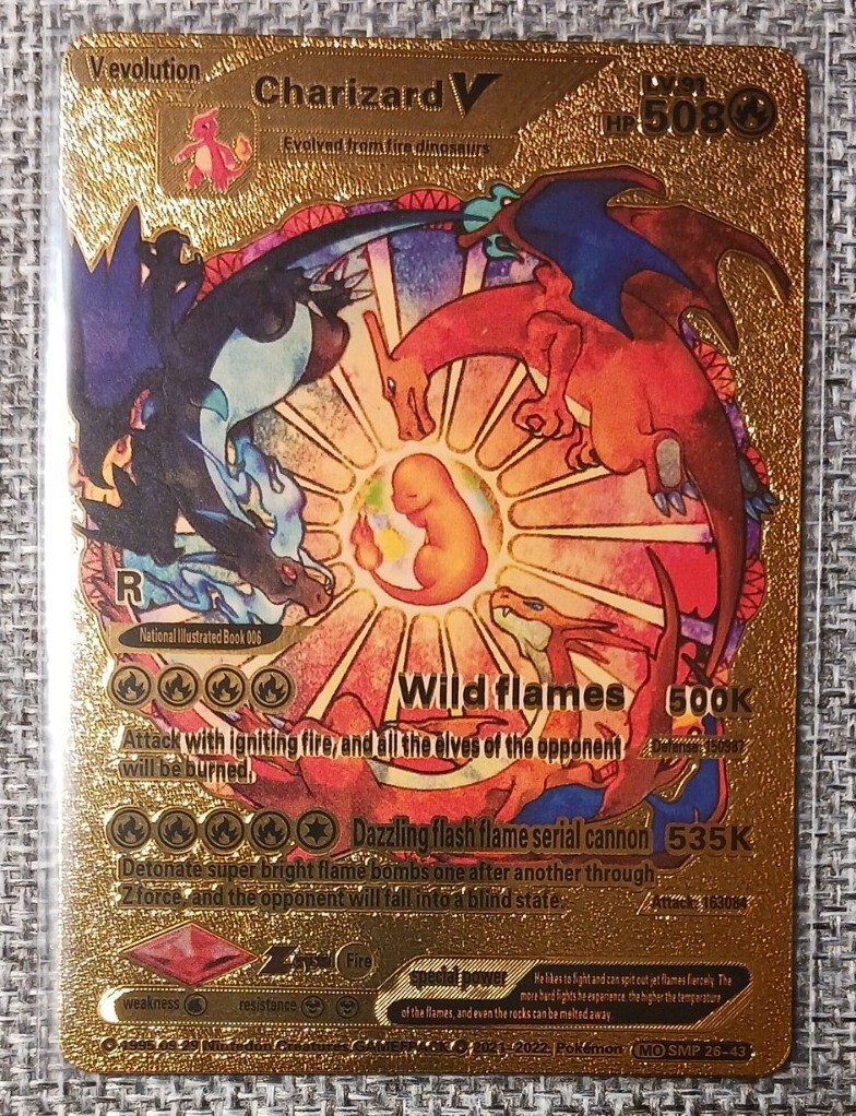 Charizard V Gold 1995 Town green