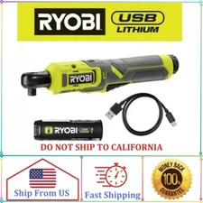 USB Lithium 3/8 in. Ratchet Kit with 2.0 Ah Battery and USB Charging Cable