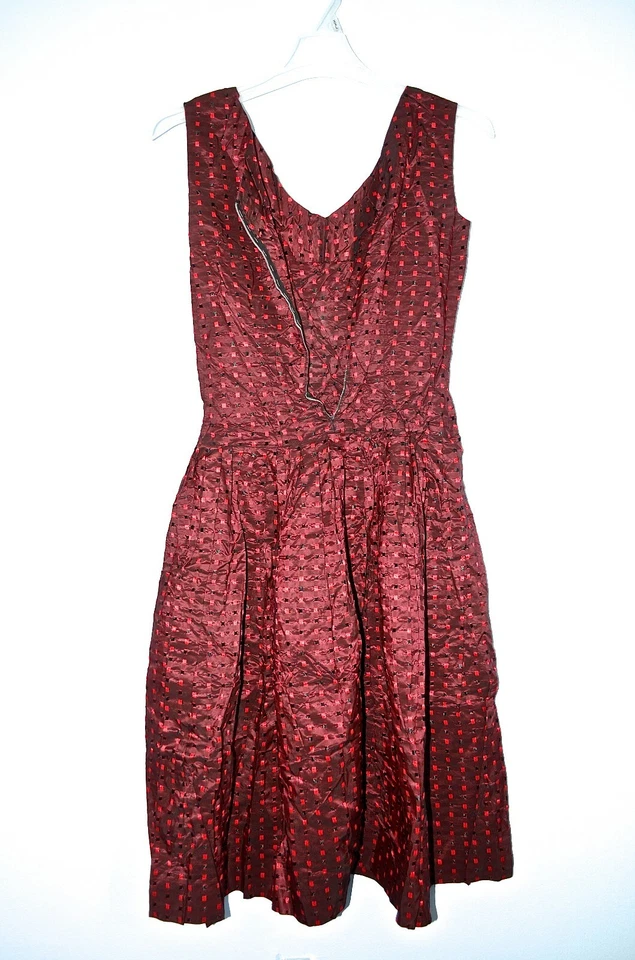 Vestido Columpio Rockabilly Vintage Años 40 - 50 Sweetheart Sin Mangas Cóctel, S/M Foto 3 de 4