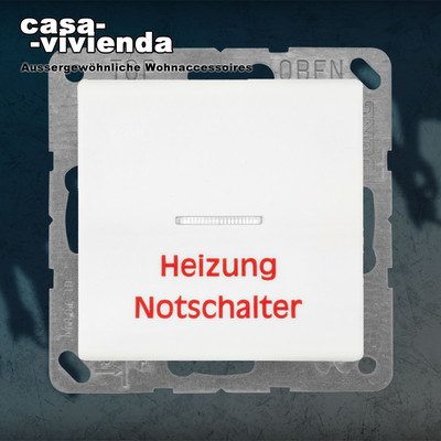 Heizungsnotschalter 2-pol., mit Wippe - JUNG  Serie AS - Alpinweiß glänzend