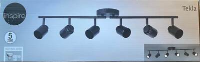 INSPIRE TEKLA - Deckenlampe Leuchte Strahler 6-flg Schwarz GU10 - 87255A76 - NEU