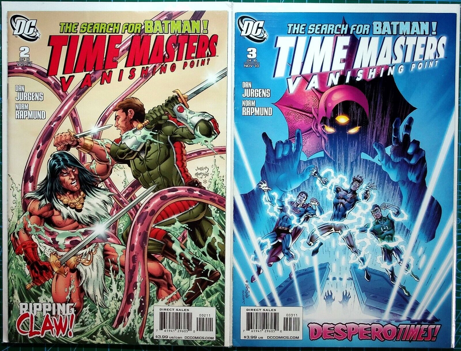 Time Masters: Vanishing Point # 2 3 A Lot Set 2010 DC