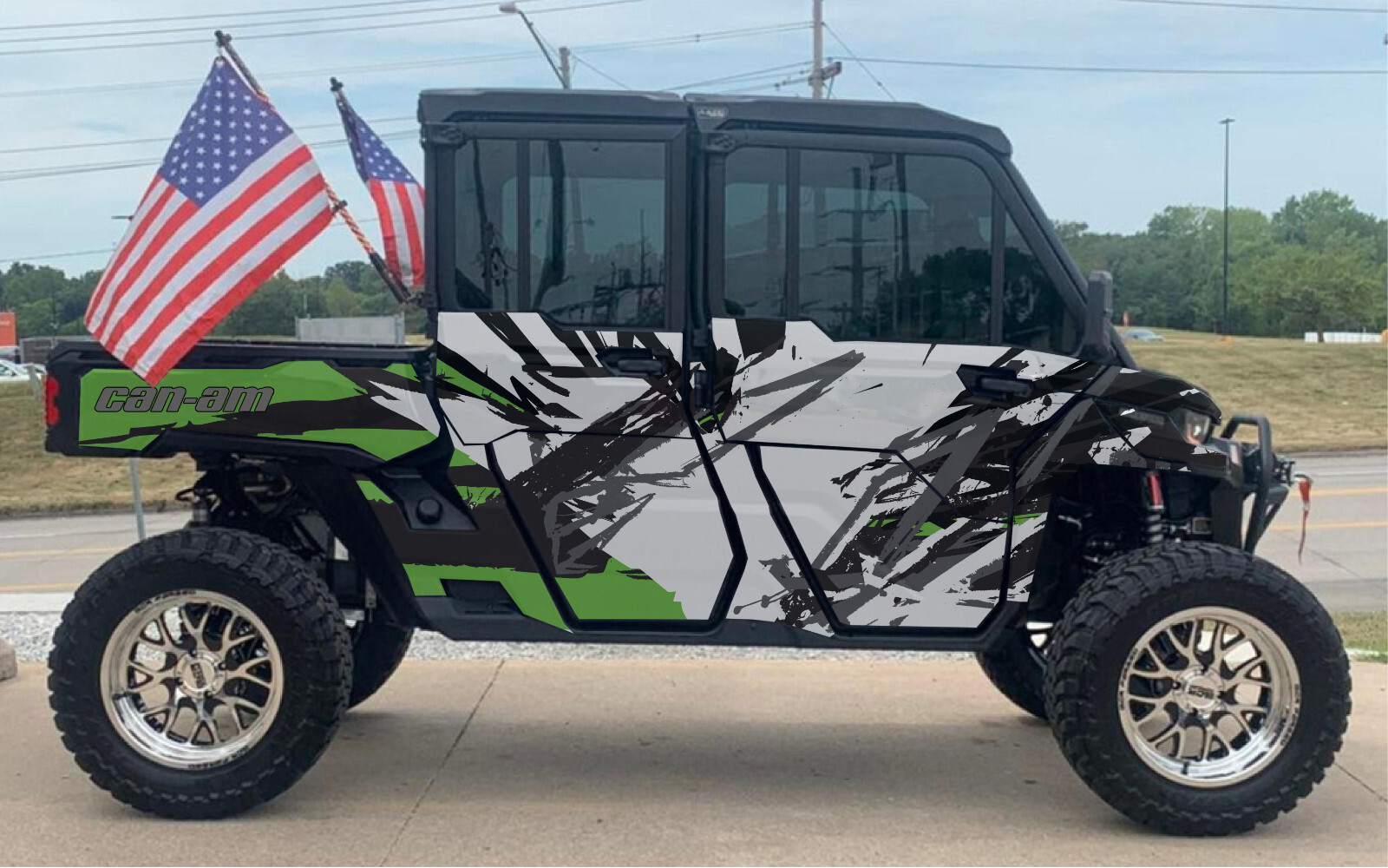 Wrap Graphics Kits VINYL DECALS Sticker Black Camo 2020+ Can-Am Defender D 3 3 KGFX graphics kit