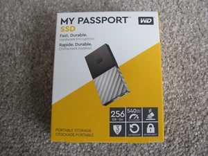 WD My Passport 256GB SSD Stockage portable USB 3.1 Gray noir WDBKVX2560PSL-WESN