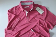 Tommy Bahama Polo Shirt Paradiso Cove Marlin Dahlia Pink SS New Medium M