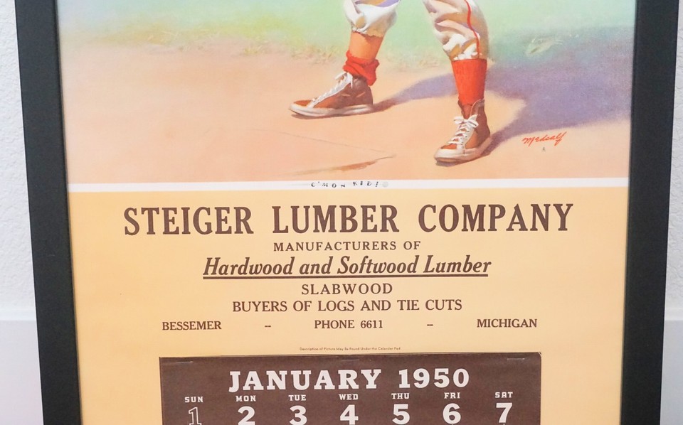 VINTAGE 1950 BROWN & BIGELOW/HALL OF FAME 18