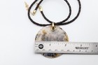 Valentine Dendritic Moss Agate Necklace Natural Stone Pendant 14k Gold & Cord — photo 4