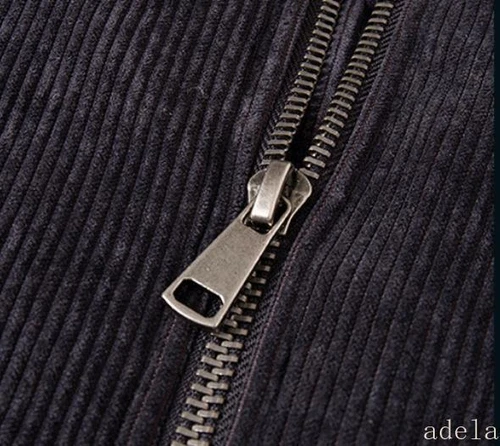 Herren Baumwolle Gefüttert Cord Motorrad Jacke Revers Mantel Dick Warm Biker Mäntel - Bild 9 von 17