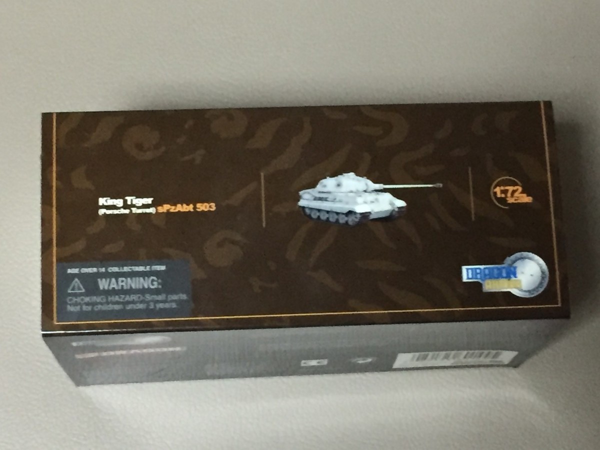 Figurine Dragon Armor 1/72 – Kingtiger Porsche Turret W/Zimmerit – S.Pz.Abt.503 – Occasion