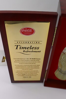 Millennium Coca-Cola Timeless Crystal Bottle in Commemorative
