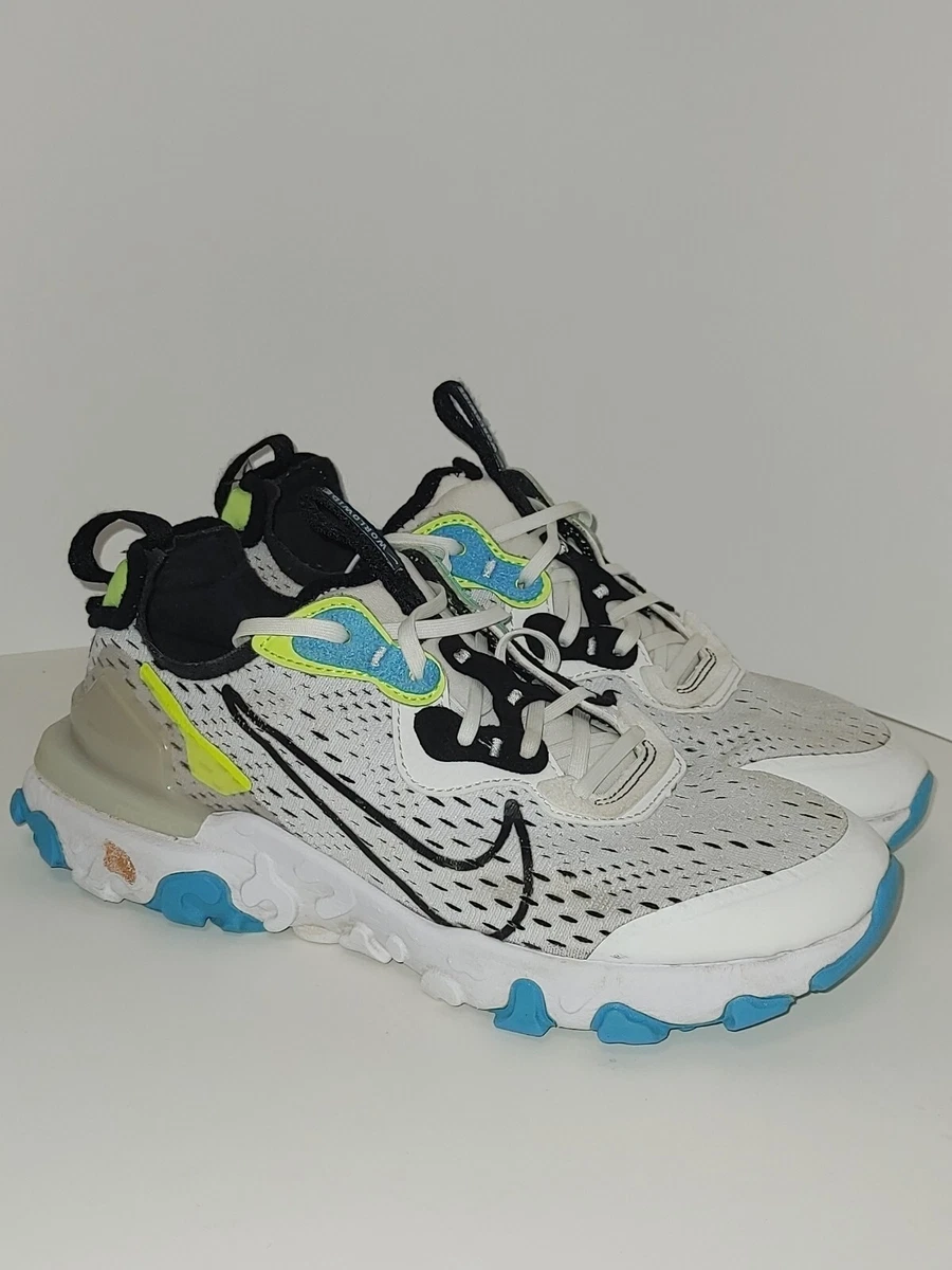 Nike React Vision Worldwide GS White Black Volt Kids Shoes Sz 4.5Y