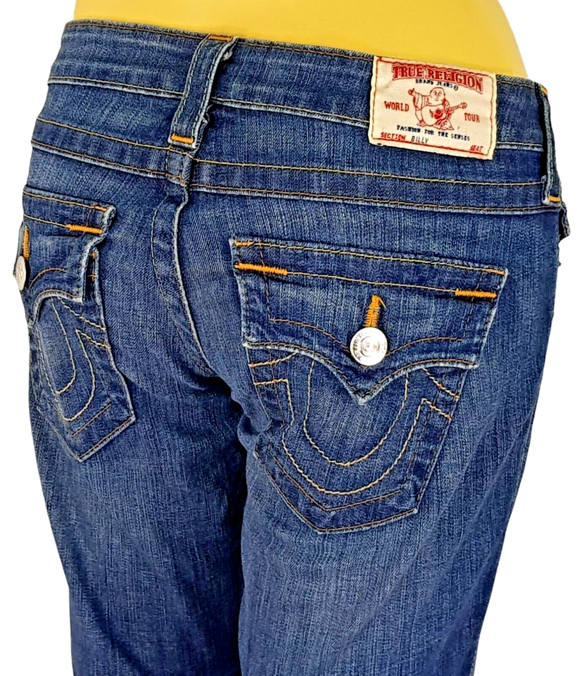 TRUE RELIGION Womans Dark BILLY JEANS Stretch - W25" - UK6/8 - EU35 - RRP £195 - Image 2 of 4
