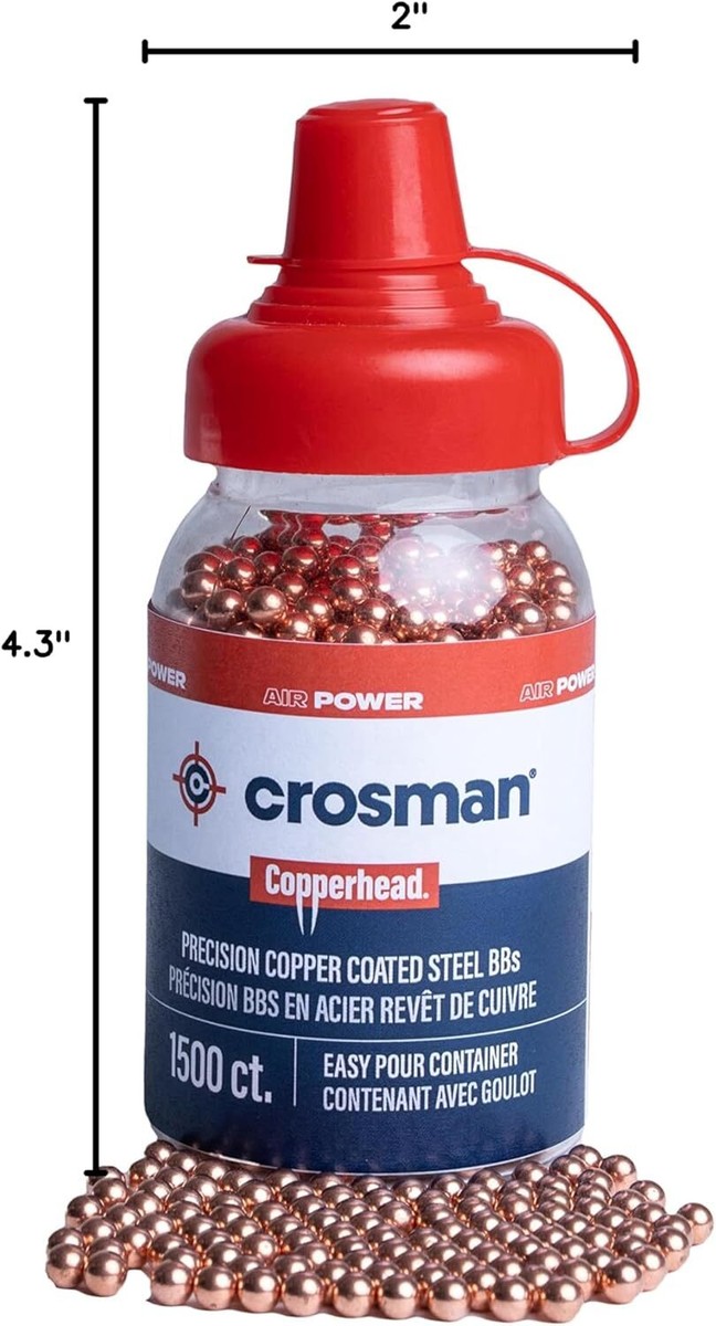 Crosman 0737 Copperhead 1500-Count 4.5mm Copper Coated BBs In EZ