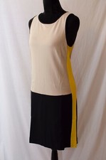 Ann Taylor Color Block Dress sz Small Sheath Comfort Career Classic Casual