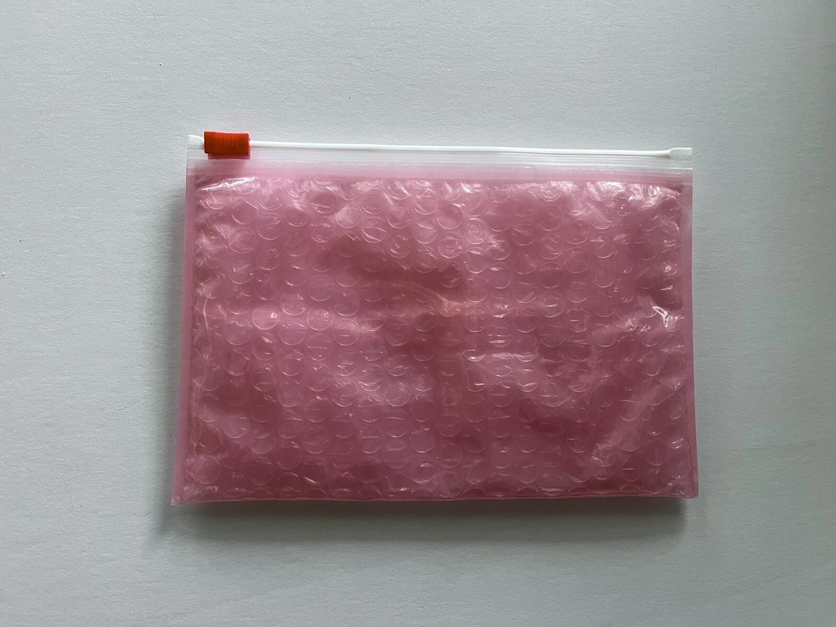 Glossier Pink Bubble Zip Pouch Bag