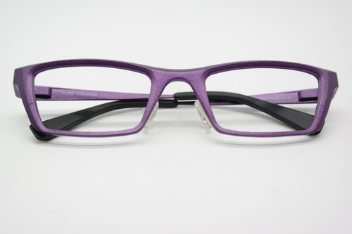 Brille Theo Belgium ocean 737 TITANIUM Violett Eckig Brillengestell Neu - Picture 6 of 6