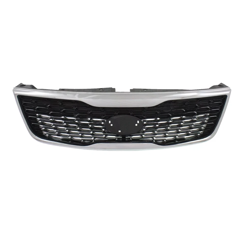 Front Chrome Upper Lower Grille Black Bumper Grill For Kia Sorento 2014 2015 - Image 3 of 4