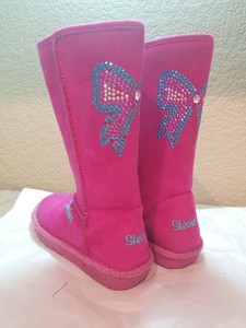 cute pink boots