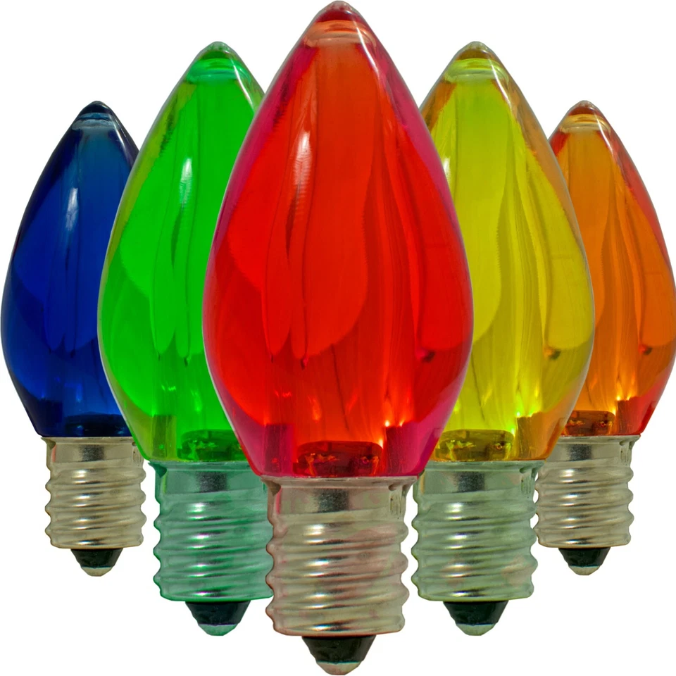 LED Multi-Color Transparent Light Bulbs, C9 Steady Xmas Lights, 1 Box Of 25 - Image 2 of 4