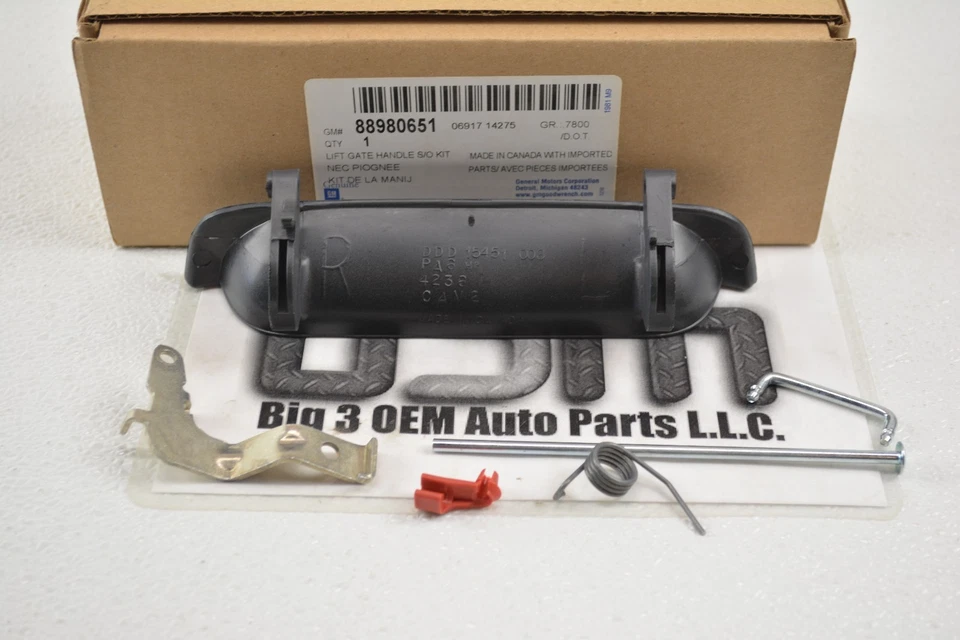 Chevrolet Trailblazer 2002-2009 puerta levadiza exterior PTM manija kit nuevo OEM 88980651 Foto 3 de 3
