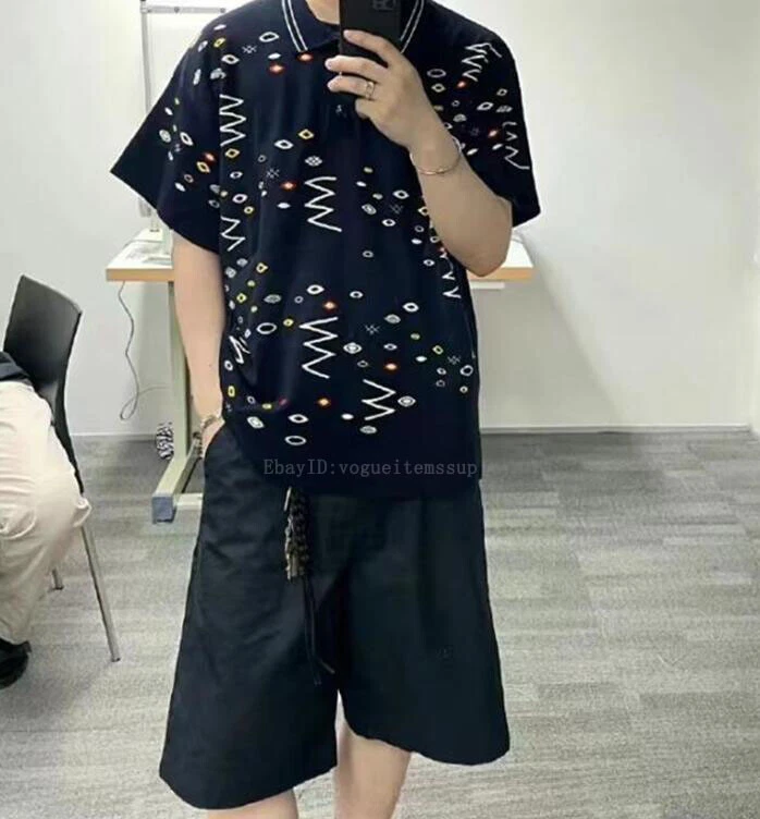 Men floral namacheko knit short sleeve T-shirt
