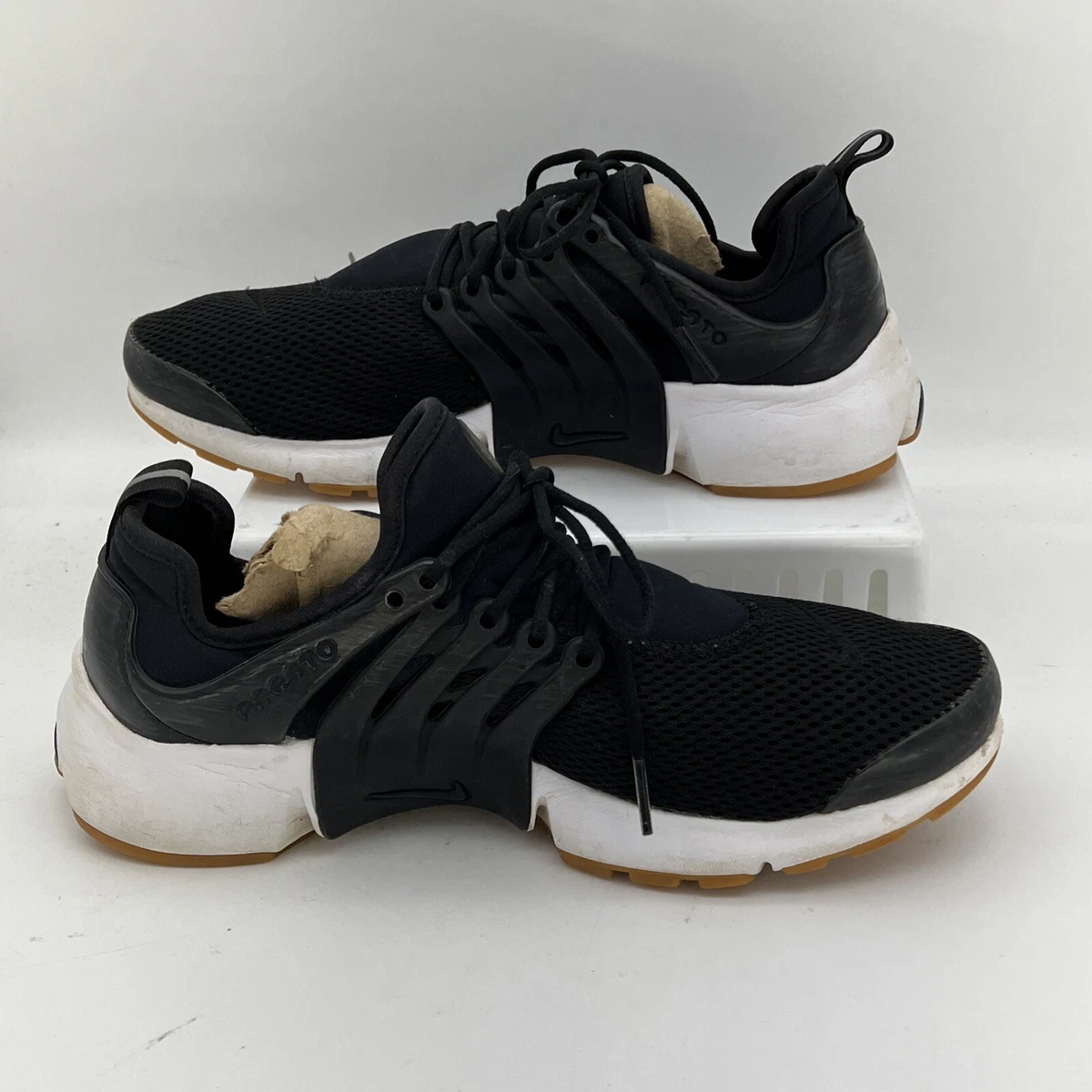 Nike air presto black white cheap gum