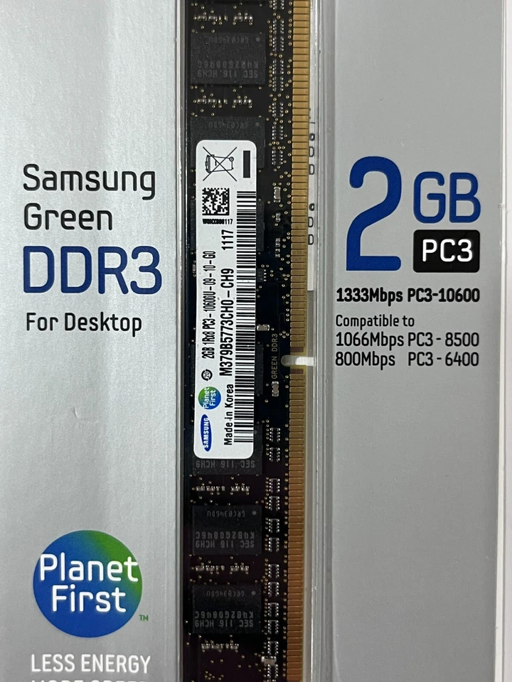 New Samsung 2GB DDR3 1333MHZ PC3-10600 240Pin DIMM M379B5773CH0 - Image 2 of 3