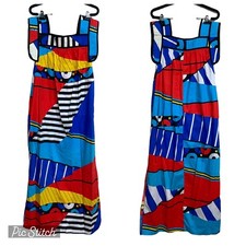 1980s vintage Oscar de la renta cotton maxi dress