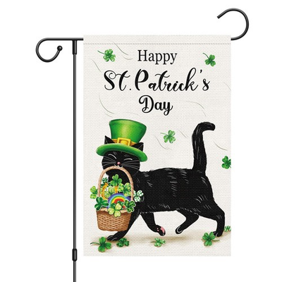 #ad Welcome St. Patricks Day Garden Flag 12x18 Double Sided Vertical Burlap Smal... $9.33