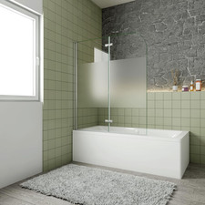 Sopravasca Verso Irreversibile Parete Doccia 120X140 Cm 2 Ante Pieghevoli a Libr