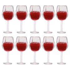 10 Pcs Mini Cups for Doll House Wine Glasses 4 Oz Dollhouse Miniature Drinks