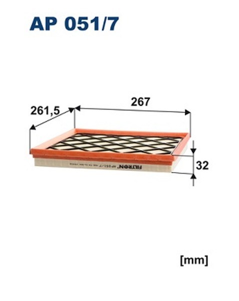 Luftfilter Filtron Ap 051/7 Filtereinsatz FüR Chevrolet Vauxhall Opel P10 Gtc Mk-image