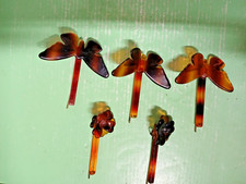 Lot of 5 Vintage Hair Pins Butterflies  Flowers