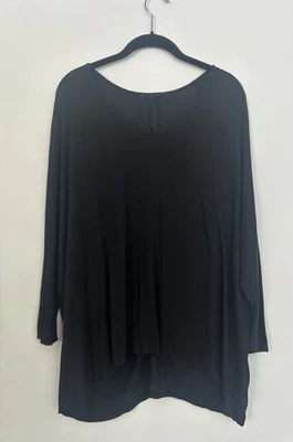 The Row Black M Dolman Sleeve Top Tunic Oversize Minimalist Old Money Lux # 9069