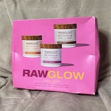 Raw Sugar RawGlow Daily Micro Scrub Salt Polish 3-Pack Santal Caffeine 3.5oz
